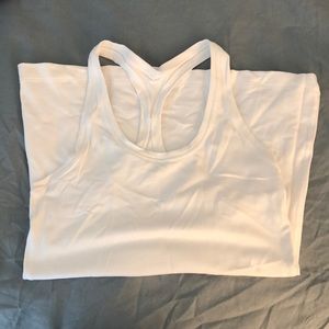 White Lululemon Racerback top. Size 4.